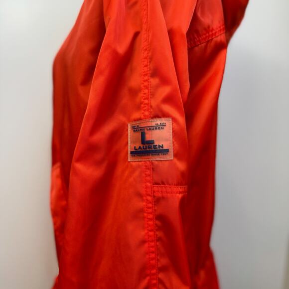 Lauren Ralph Lauren Hooded Rain Jacket Anorak Red Women’s Large VTG 90s Gorpcore - Picture 7 of 16